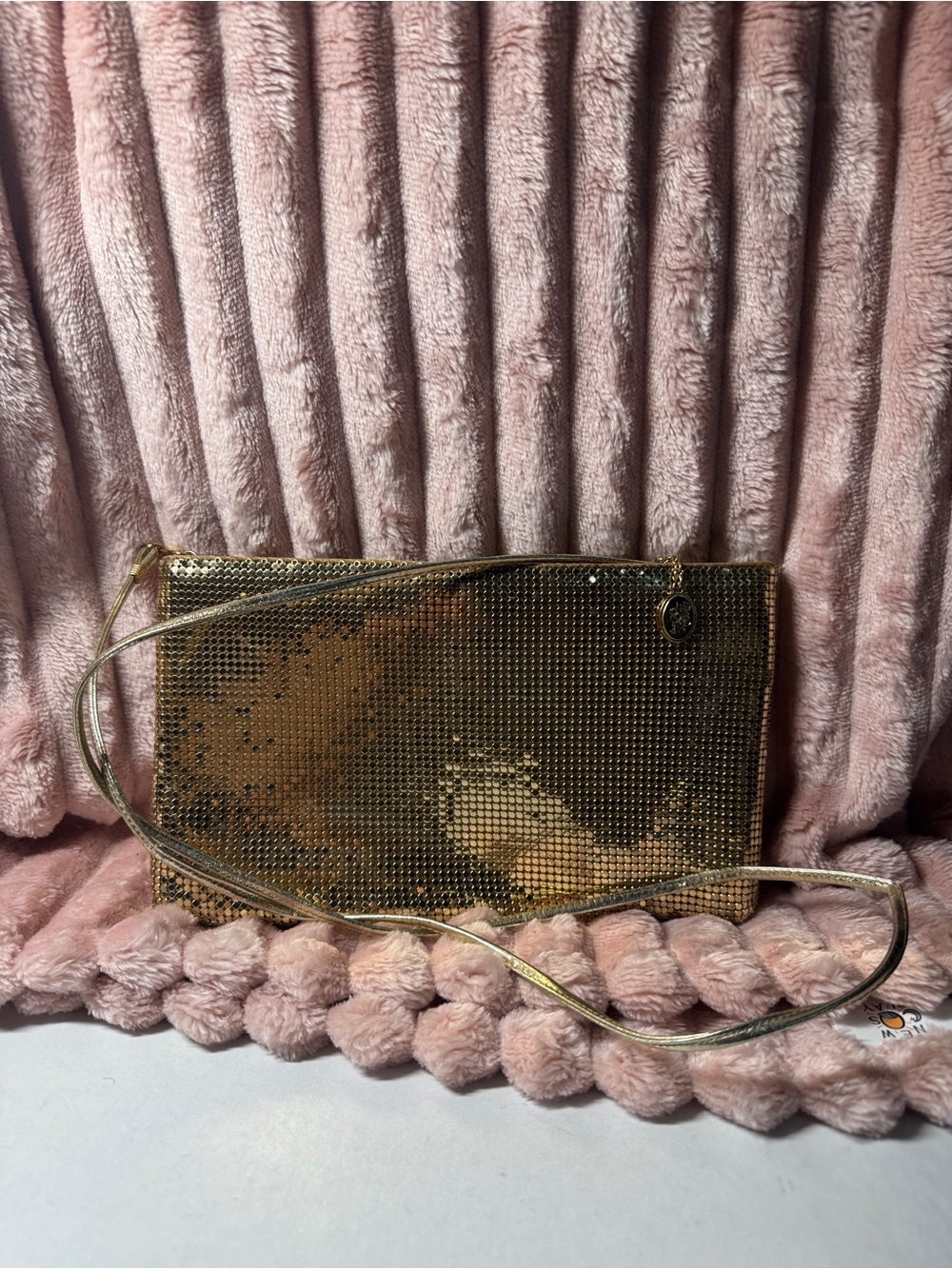 Whiting & Davis Gold Mesh clutch vintage  Wristlet
